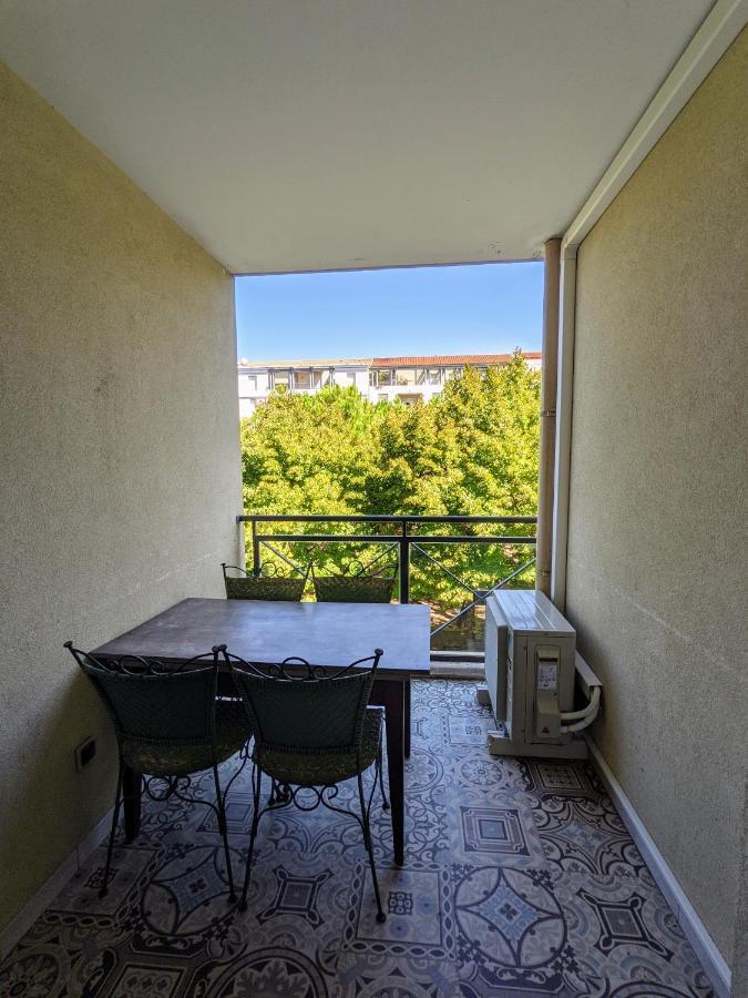 Ferienwohnung F2 garage box WiFi terasse clim Gare Fac Eco Richter Montpellier Exterior foto